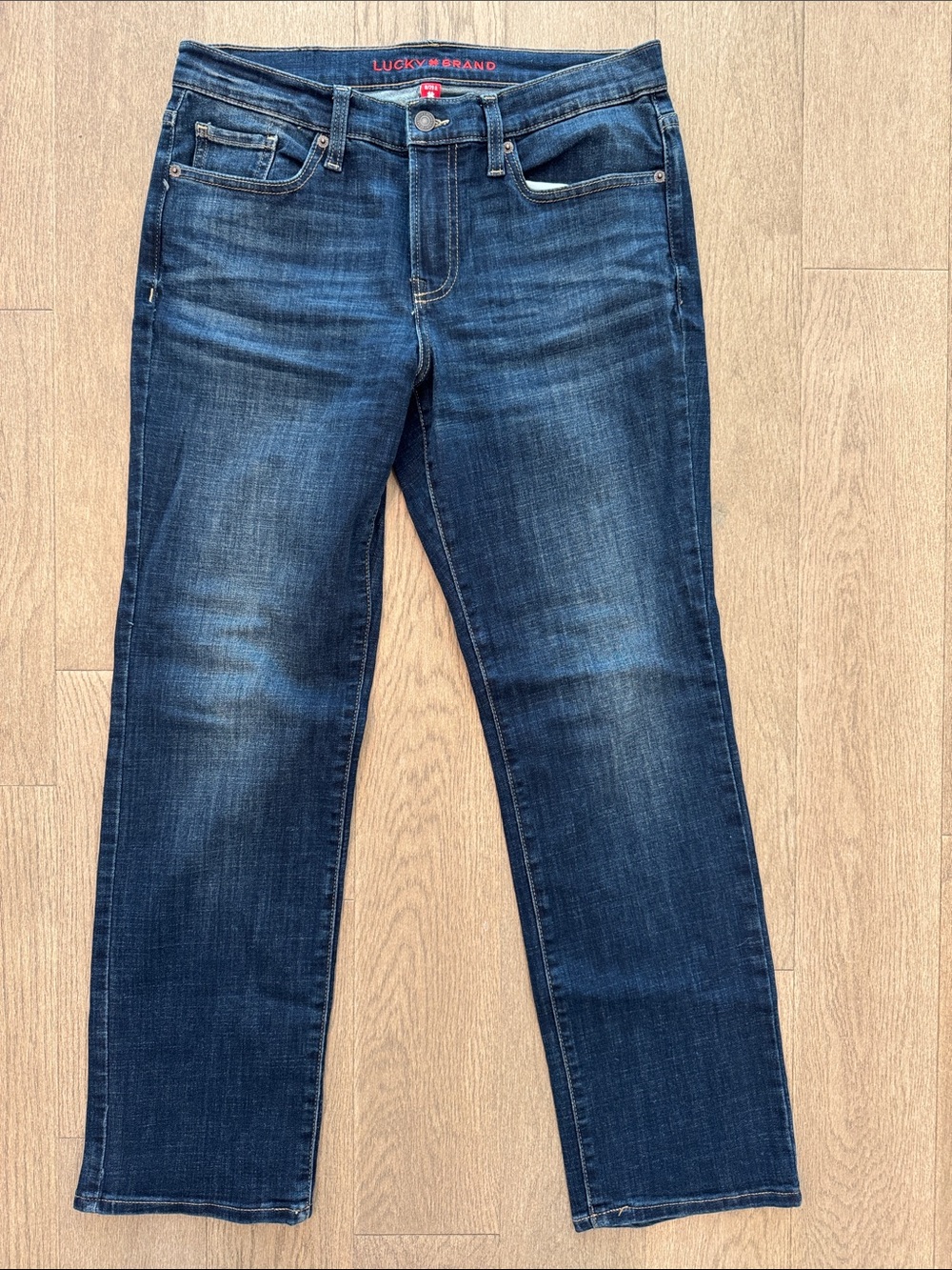 Lucky Brand Mid Rise Sweet Straight Leg Dark Wash Denim Jeans Women’s 8 29A